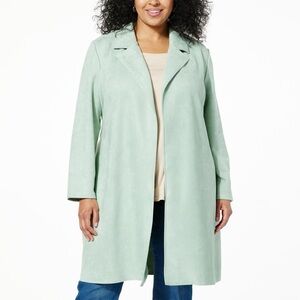 Elegant Mint Trench Coat for Women